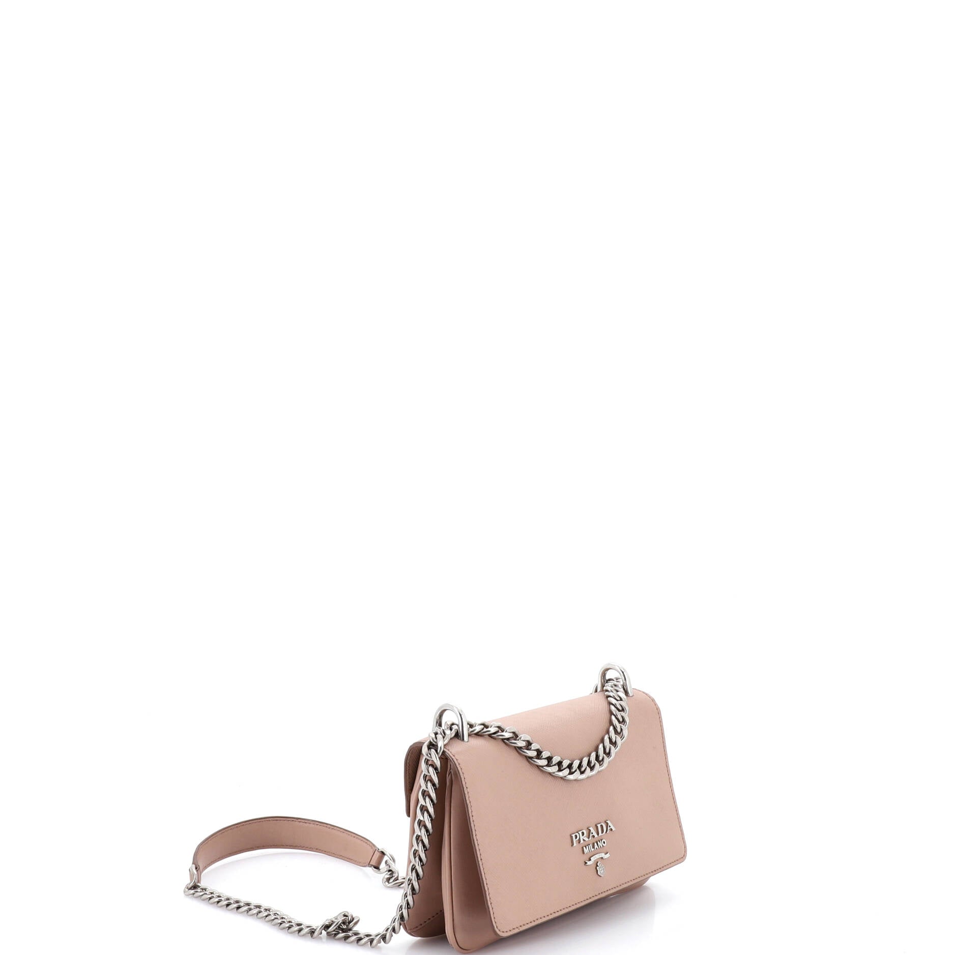 Chain Flap Crossbody Bag Saffiano and Soft Calf Small