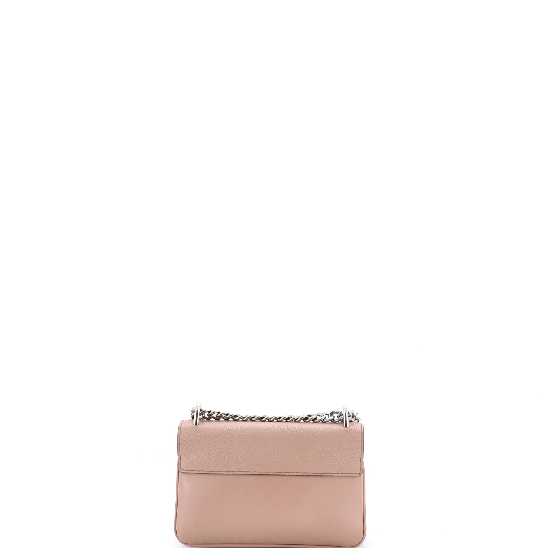 Chain Flap Crossbody Bag Saffiano and Soft Calf Small