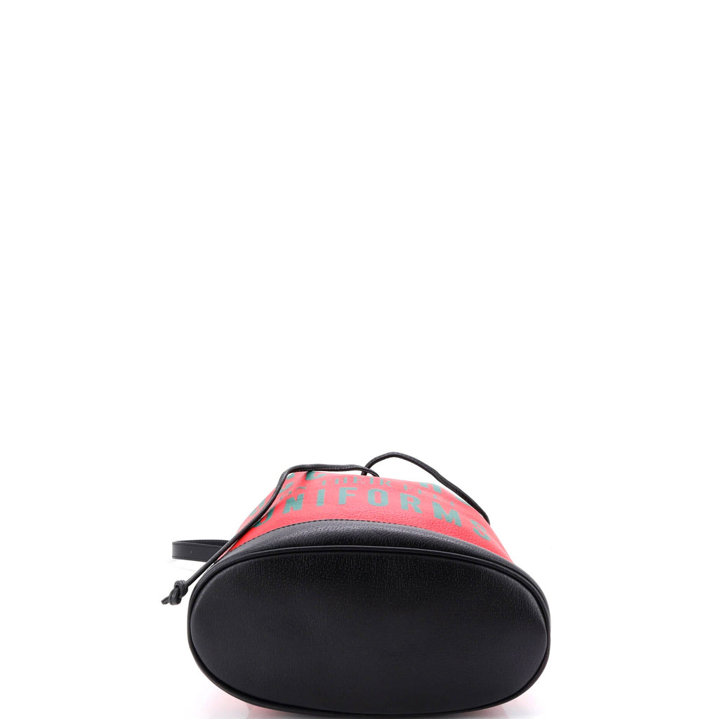 100 Bucket Bag Printed Leather