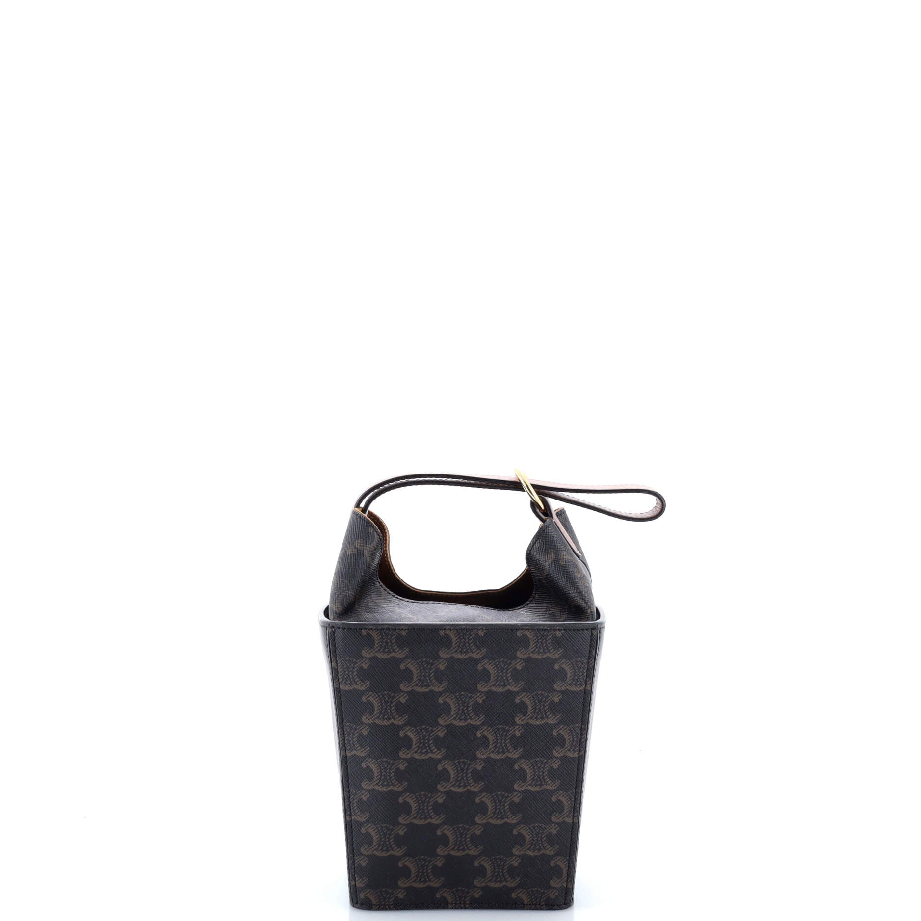 Strap Box Top Handle Bag Triomphe Coated Canvas