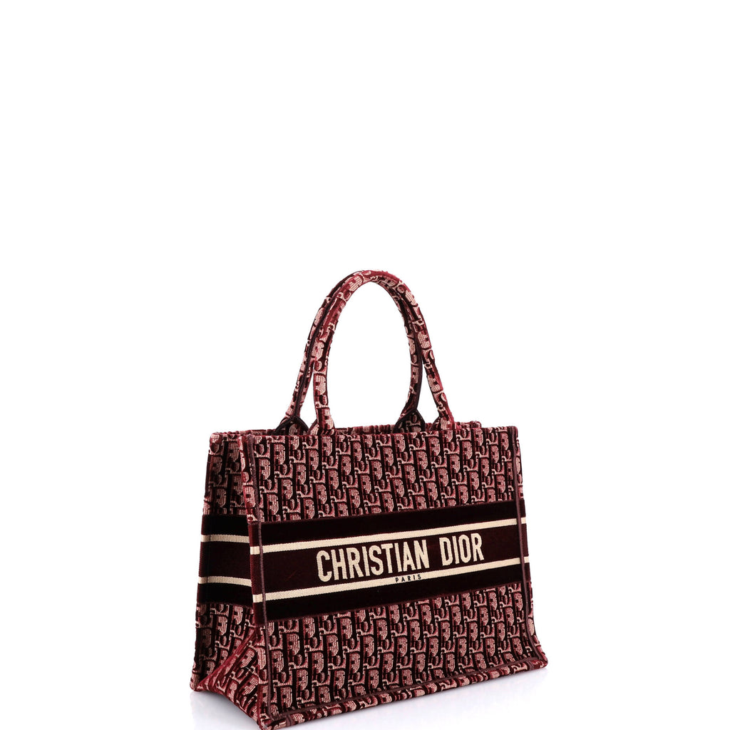 Book Tote Oblique Velvet Small