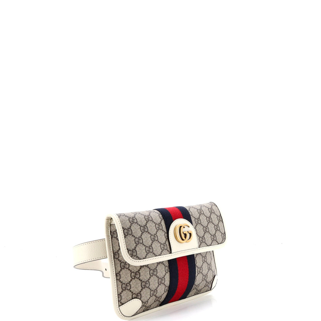 Ophidia Flap Belt Bag GG Coated Canvas with Leather