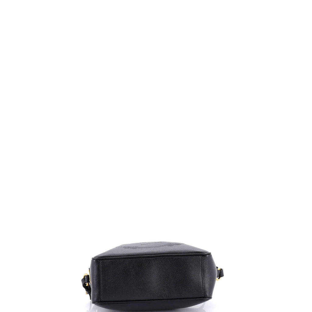 Logo Camera Bag Embossed Leather Small