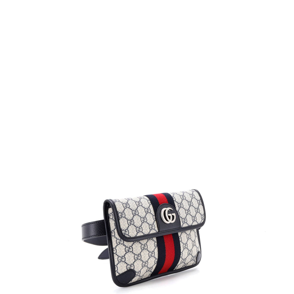 Ophidia Flap Belt Bag GG Coated Canvas with Leather