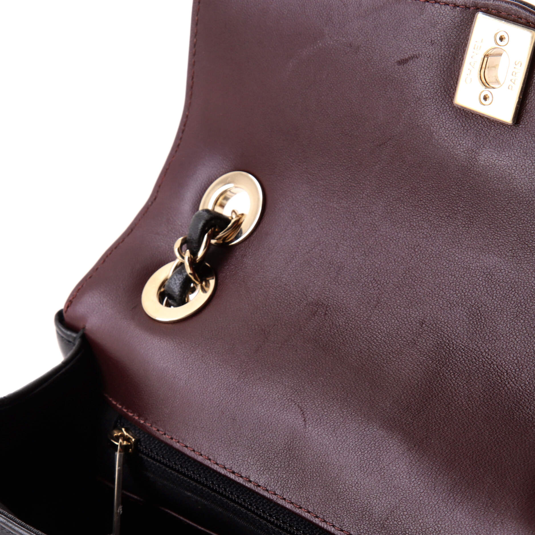 Miroir Flap Bag Chevron Shiny Lambskin Small