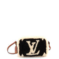 Beach Pouch Monogram Giant Teddy Fleece