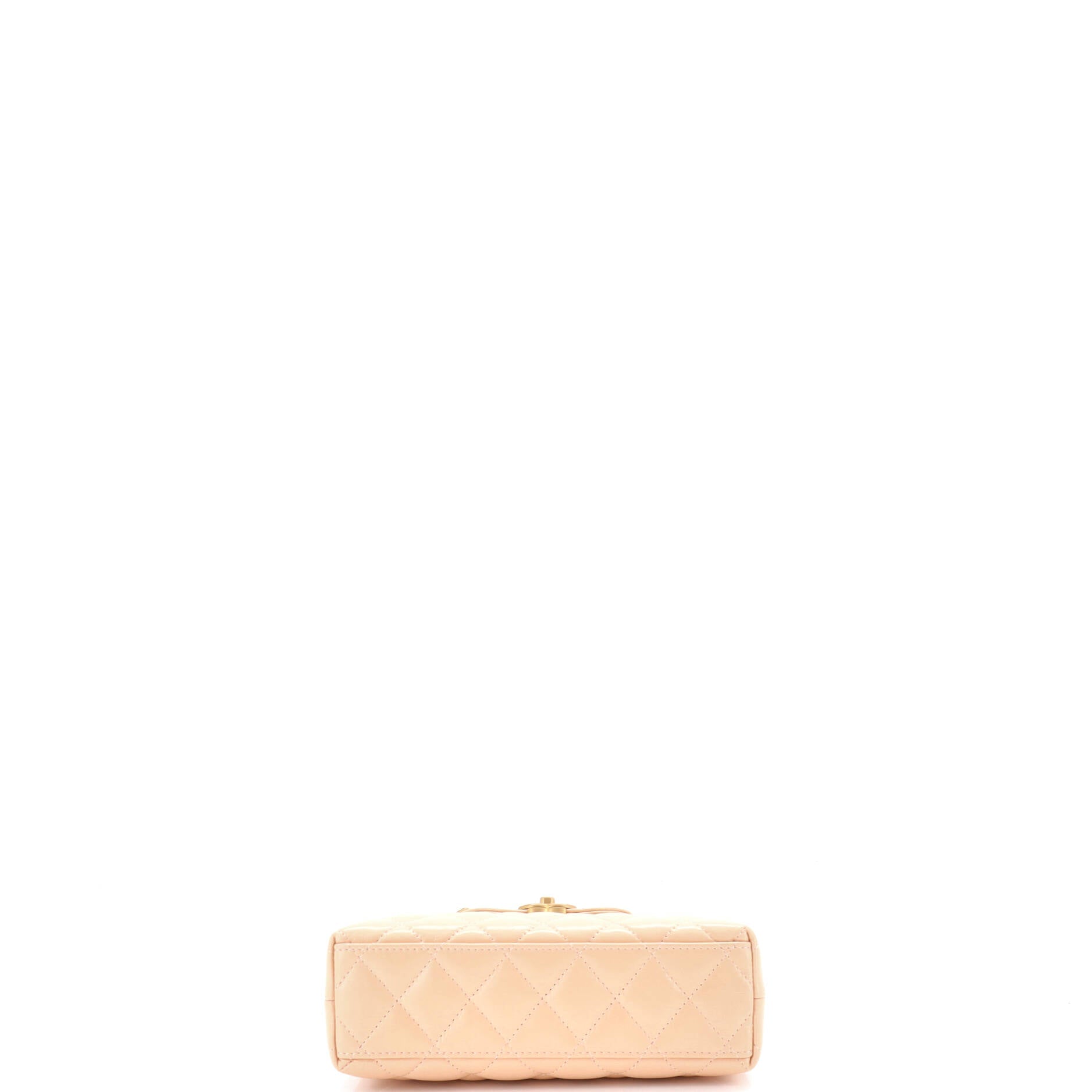 Kelly Top Handle Shopping Bag Quilted Shiny Aged Calfskin Mini