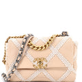 19 Flap Bag Crochet Quilted Calfskin Medium