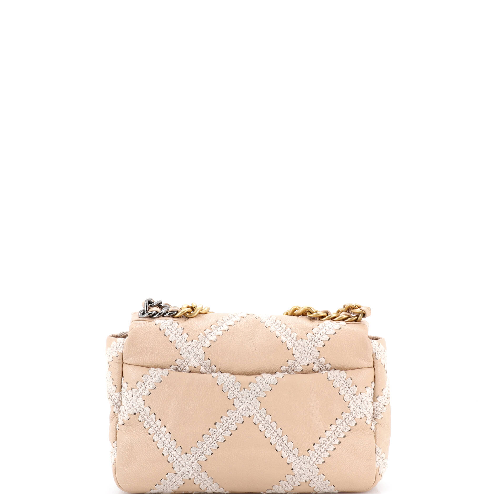 19 Flap Bag Crochet Quilted Calfskin Medium