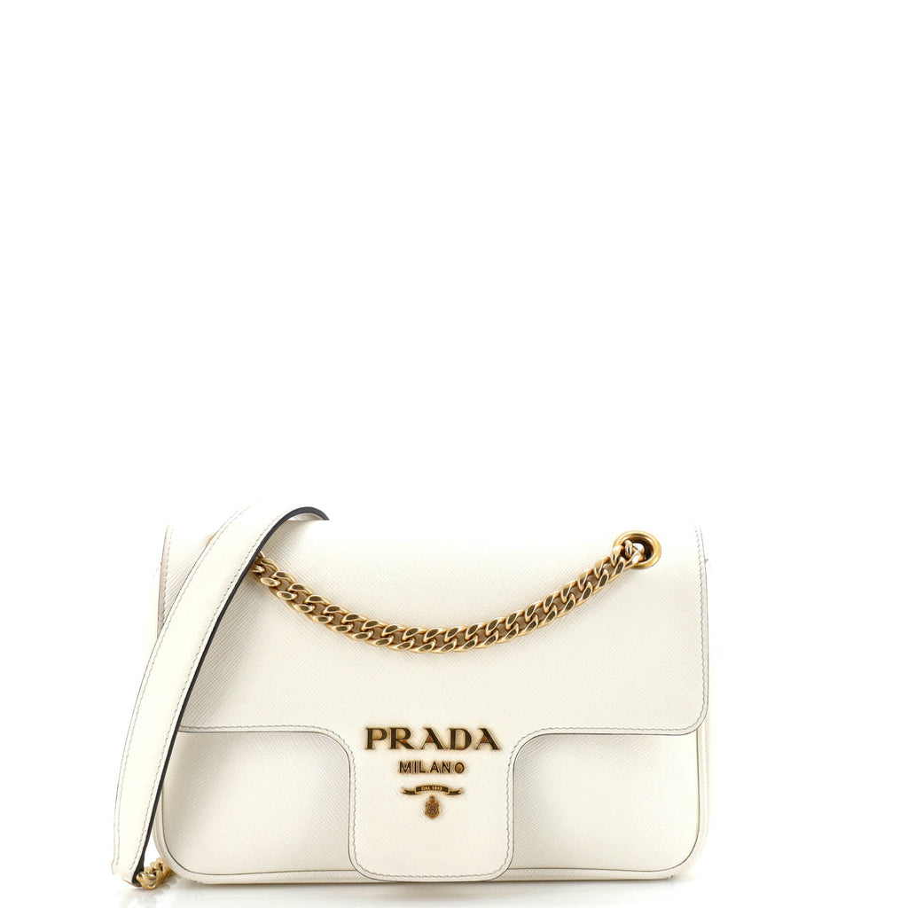 Pattina Flap Shoulder Bag Saffiano Leather Small