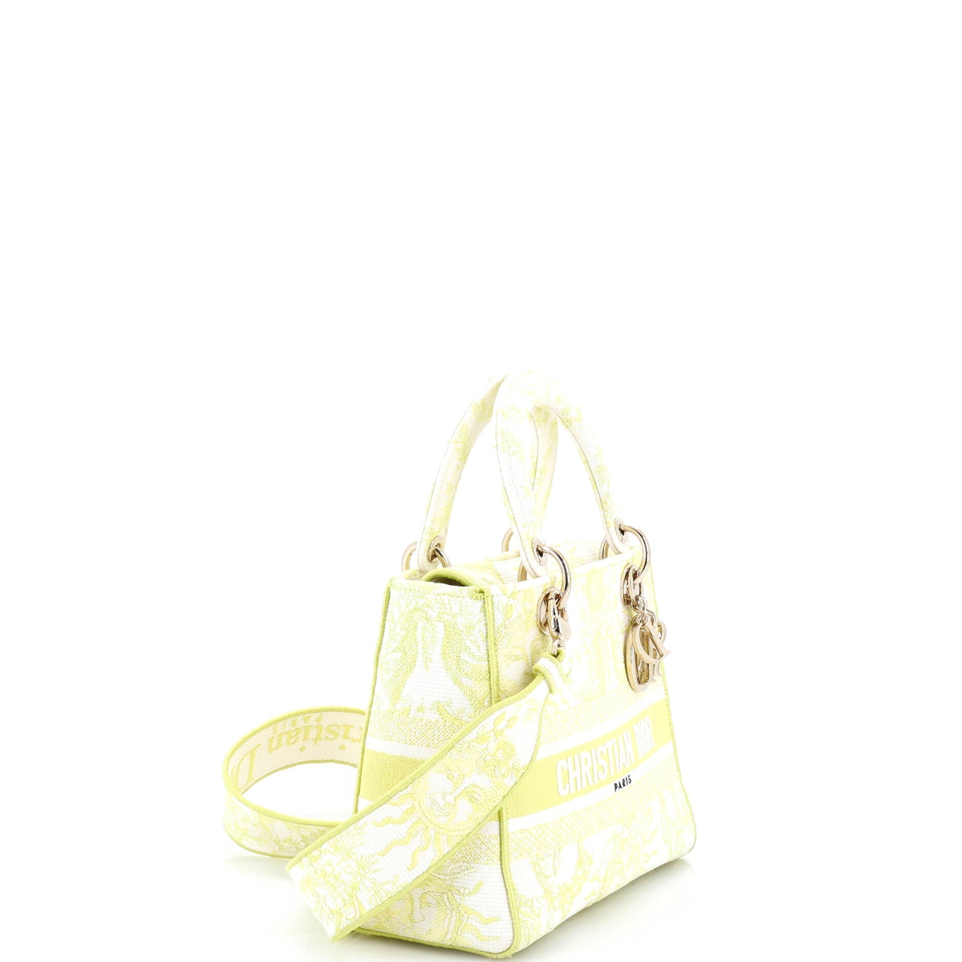 Lady D-Lite Bag Embroidered Canvas Medium