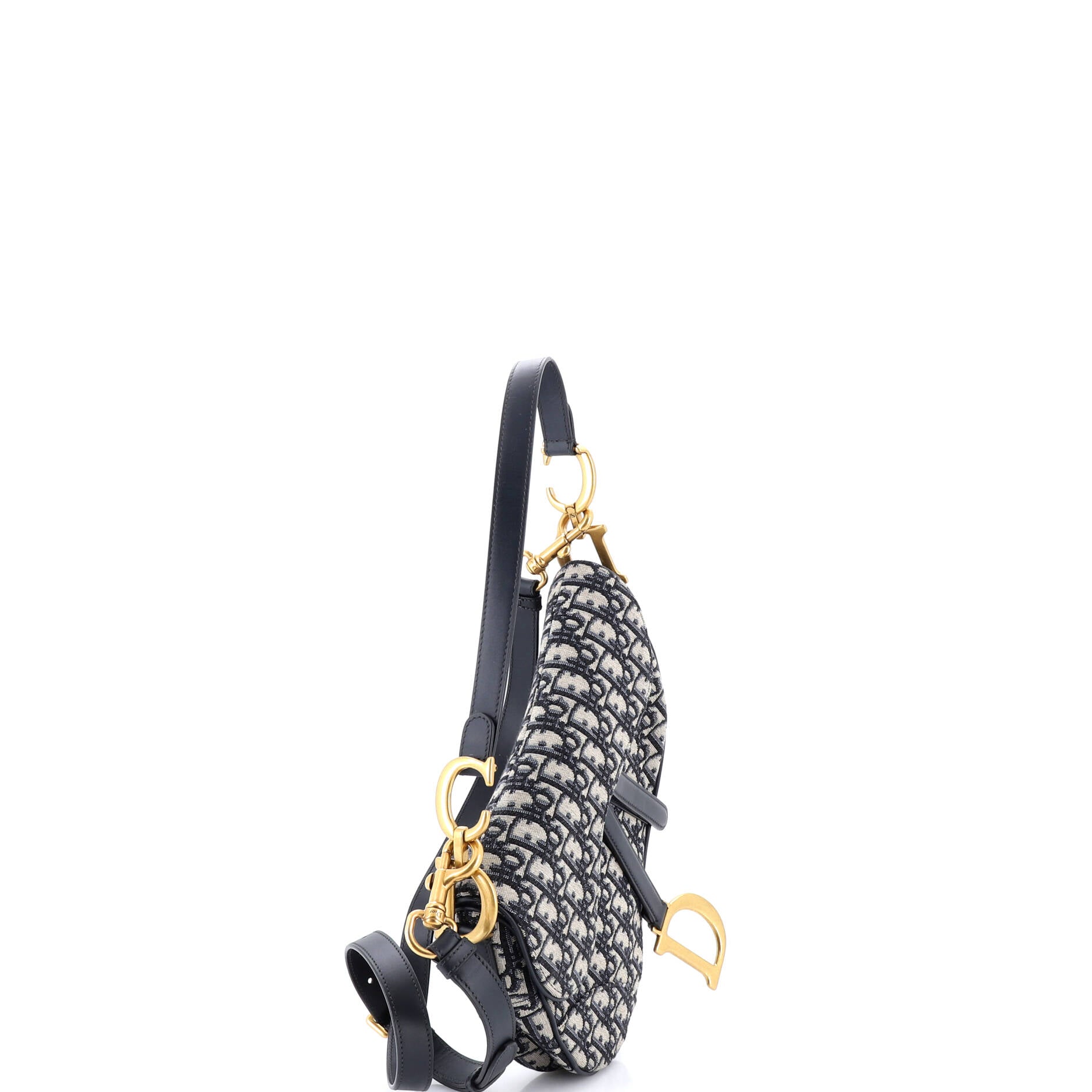 Saddle Handbag with Strap Oblique Canvas Medium