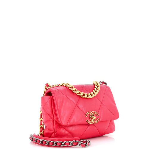 19 Flap Bag Quilted Leather Medium