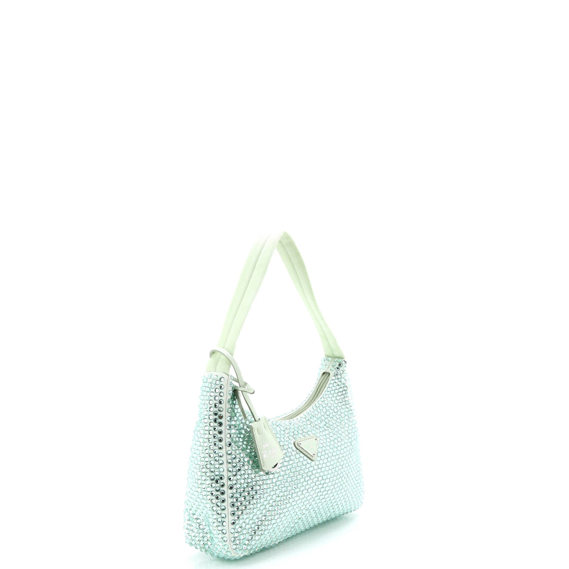 Re-Edition 2000 Hobo Crystal Embellished Satin Mini