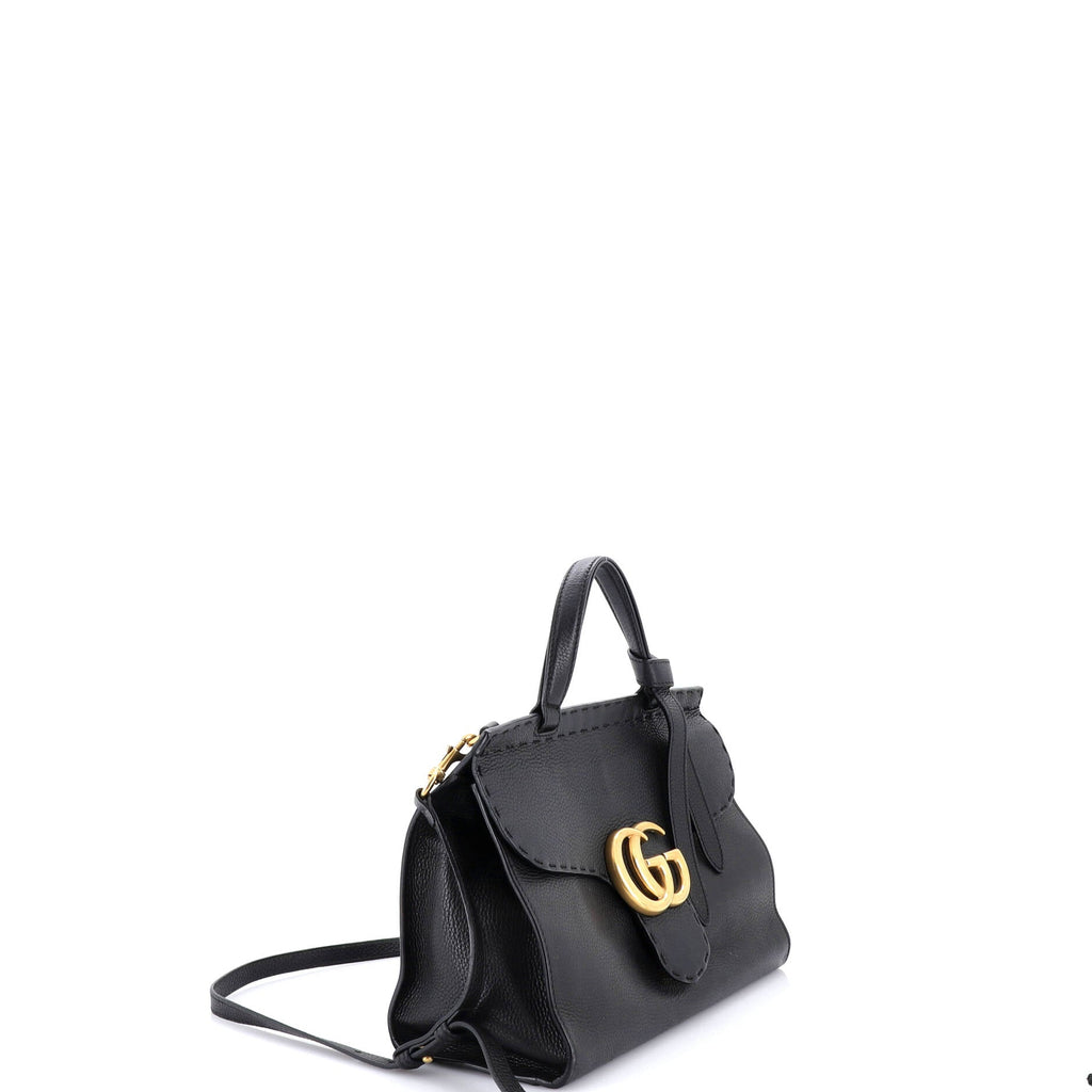 GG Marmont Top Handle Bag Leather Small