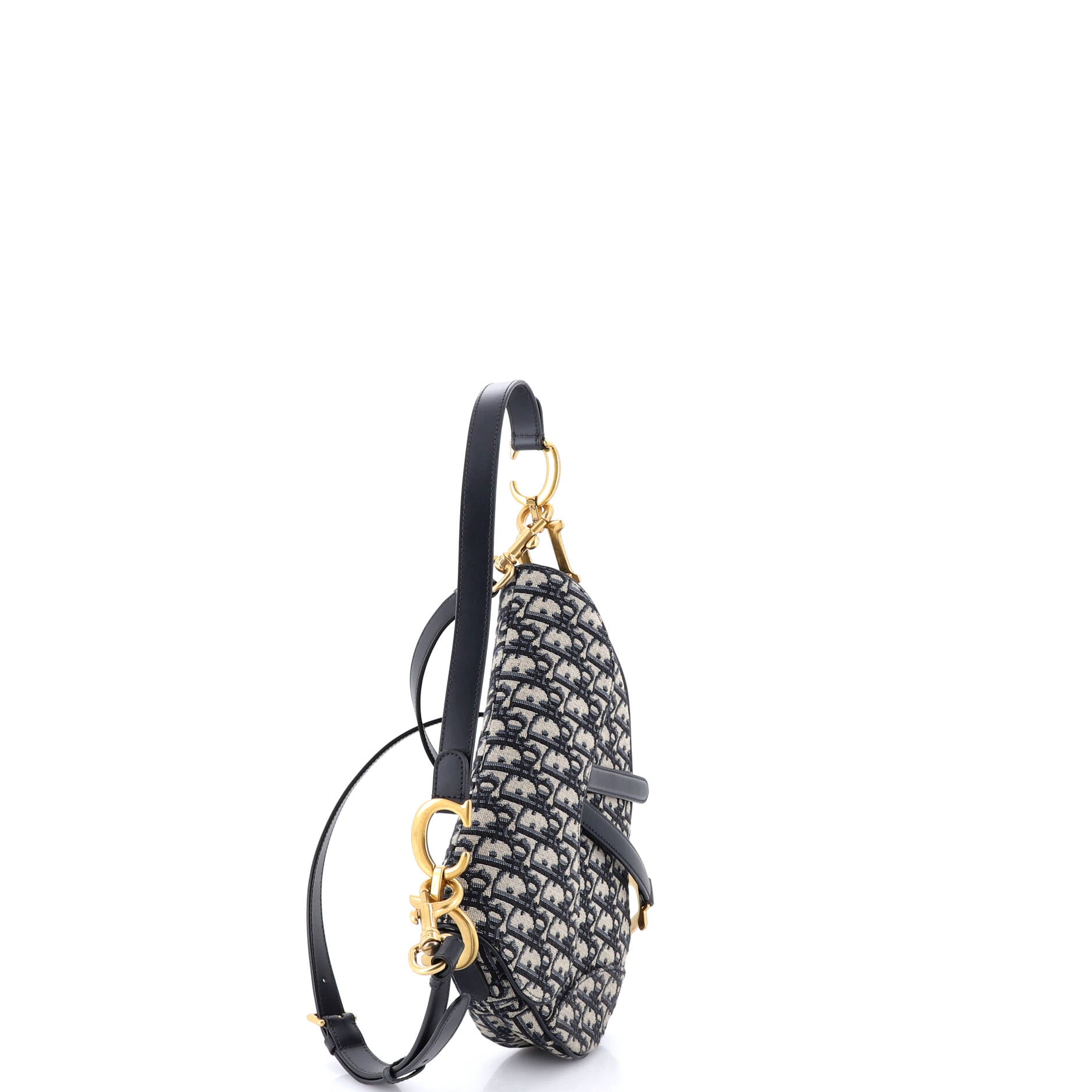 Saddle Handbag with Strap Oblique Canvas Medium