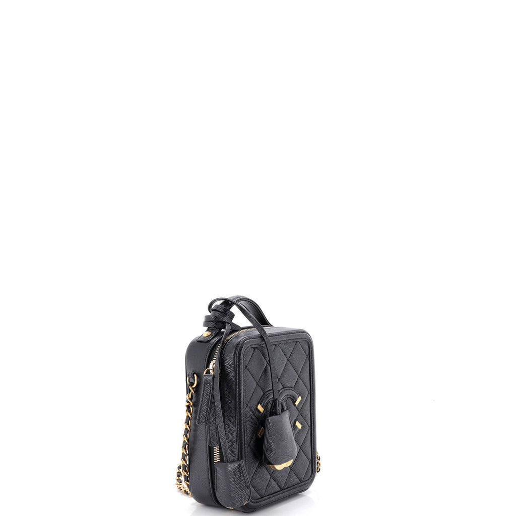 Filigree Vertical Vanity Case Quilted Caviar