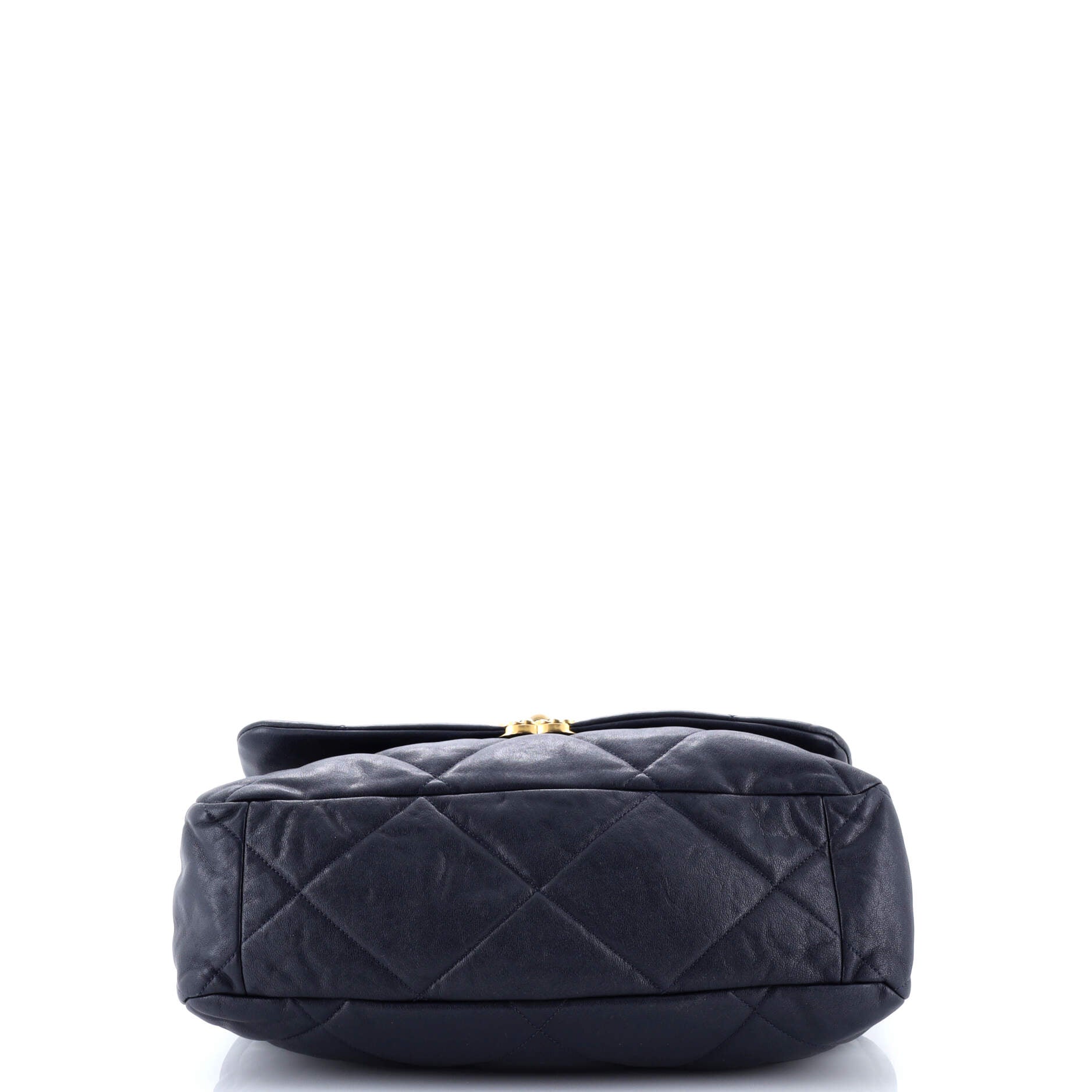 19 Flap Bag Quilted Leather Maxi