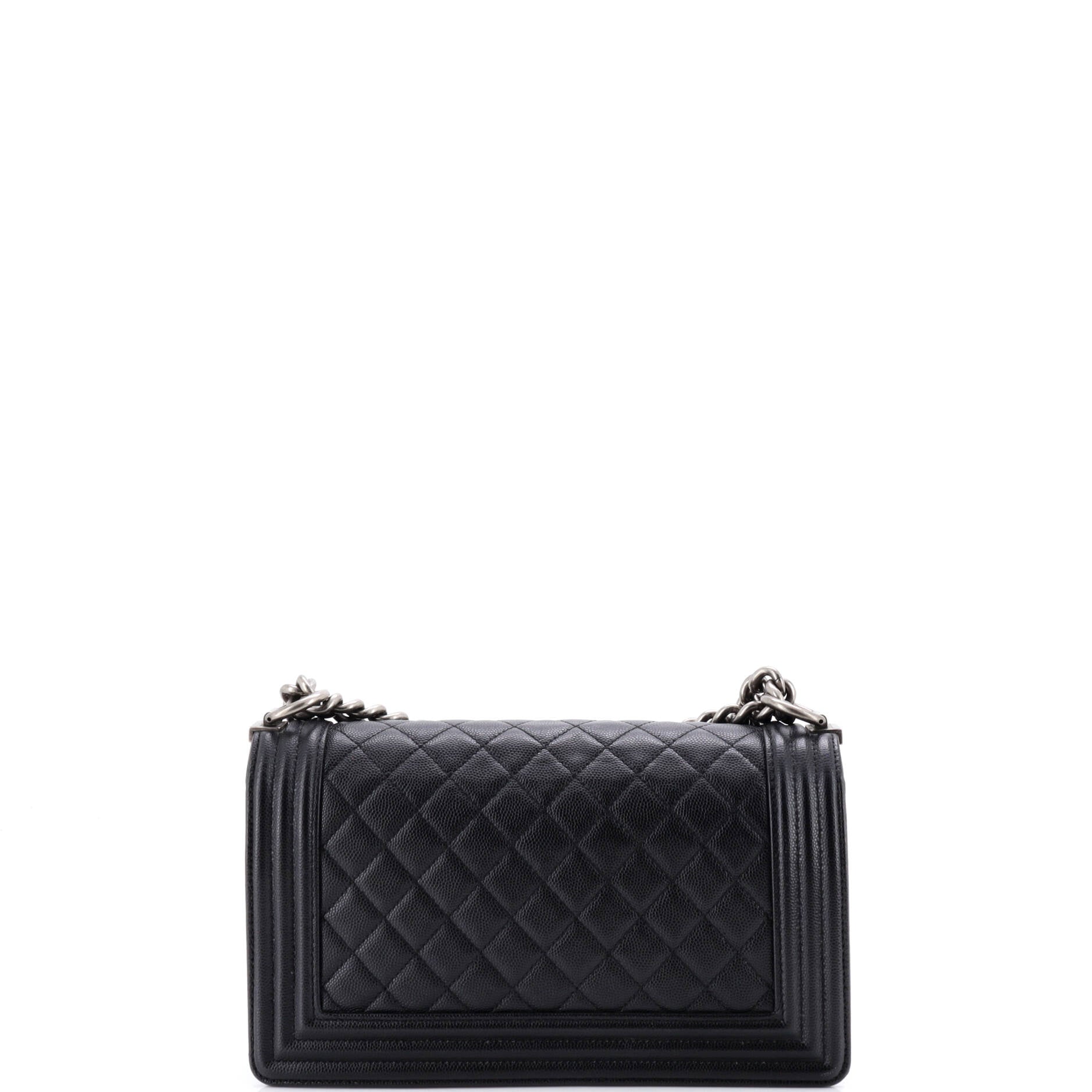Boy Flap Bag Quilted Caviar Old Medium