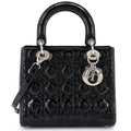 Lady Dior Bag Cannage Quilt Patent Medium