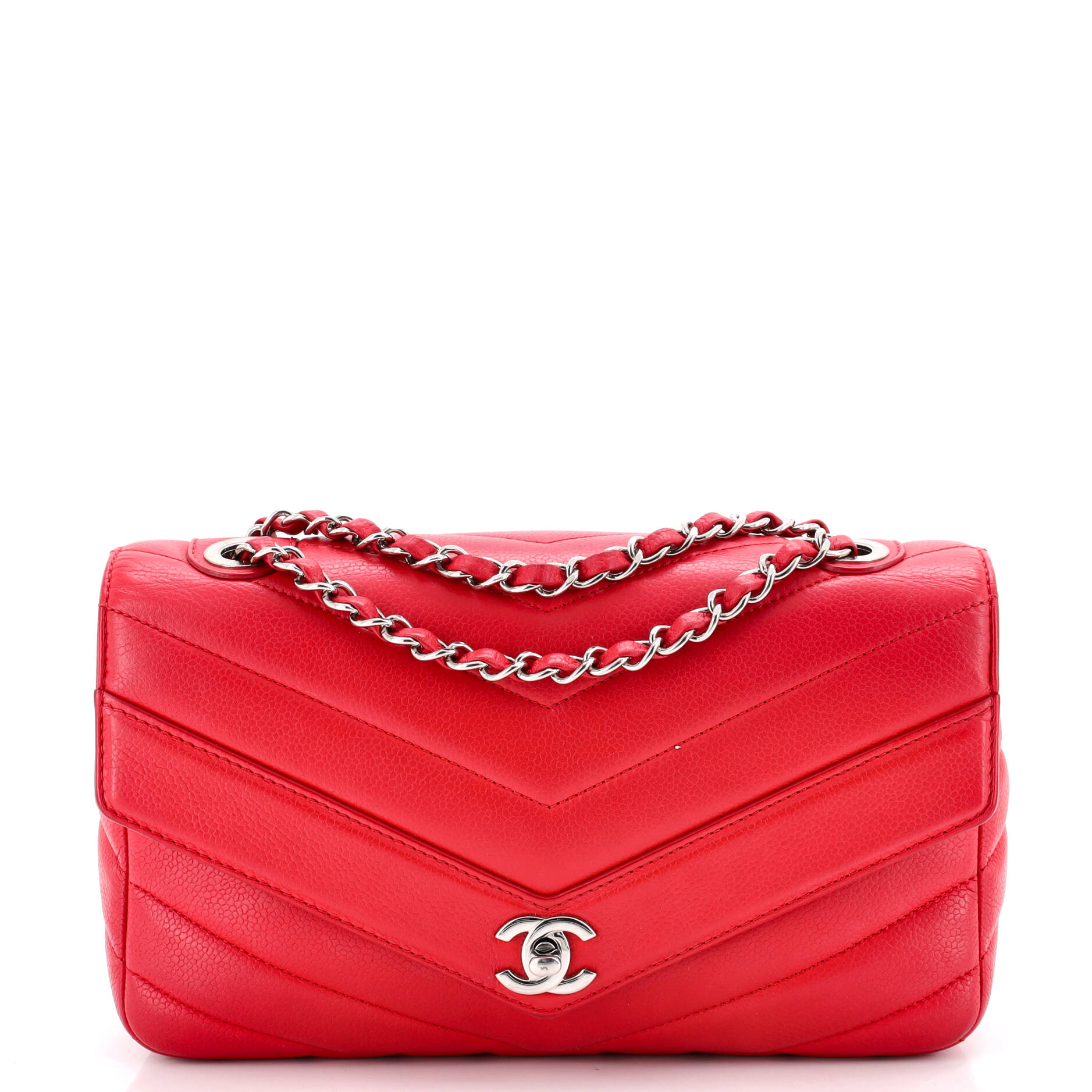 Data Center Envelope Flap Bag Chevron Caviar Large