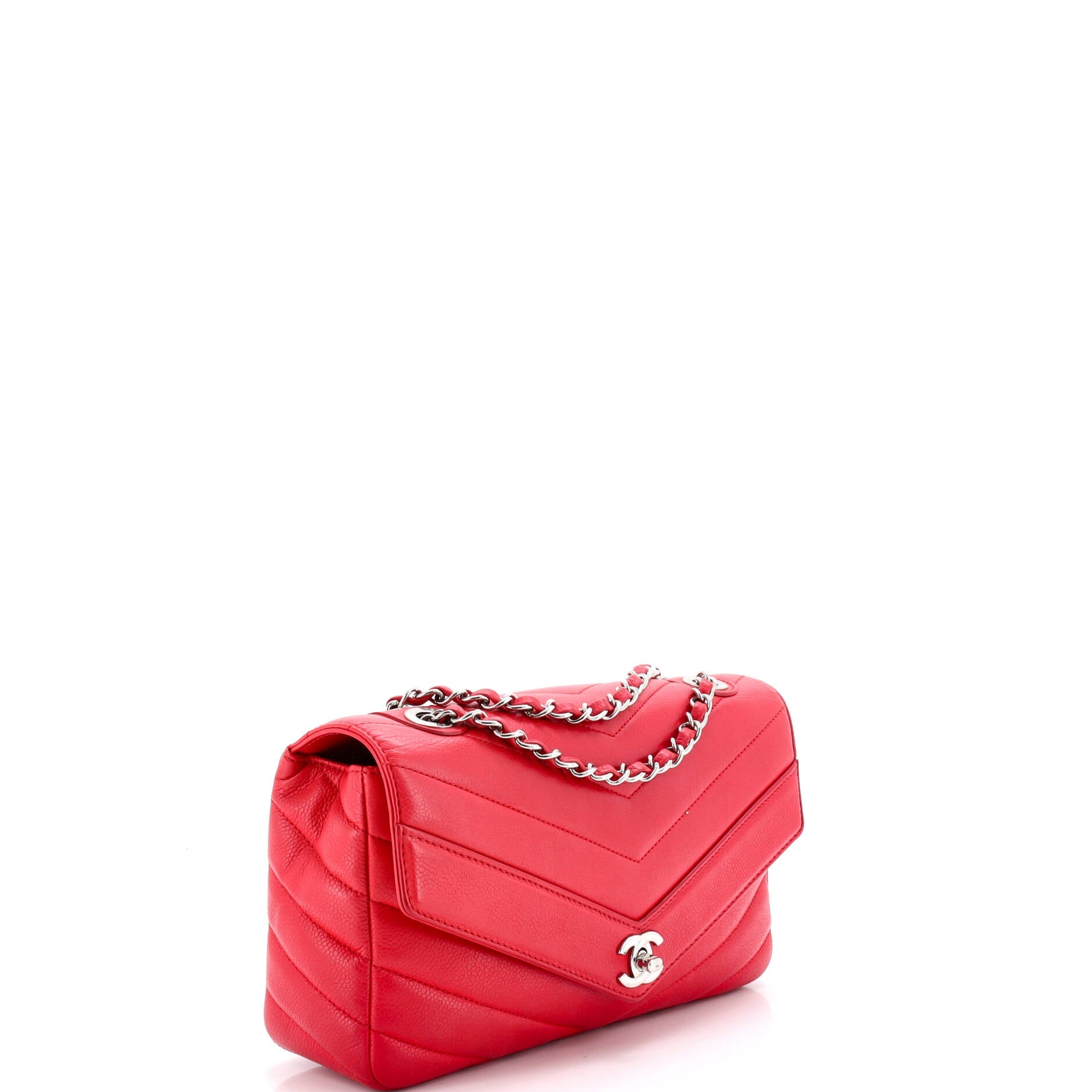 Data Center Envelope Flap Bag Chevron Caviar Large
