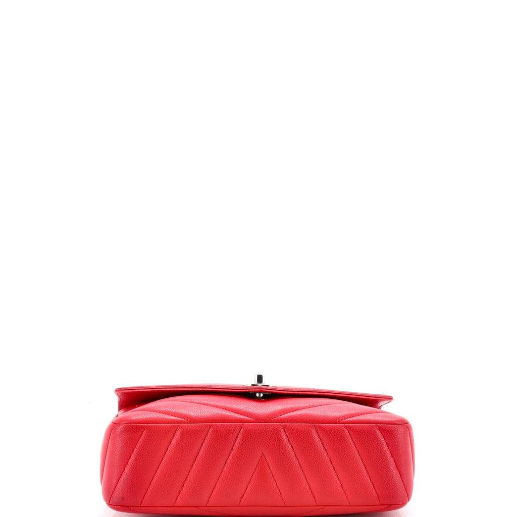 Data Center Envelope Flap Bag Chevron Caviar Large