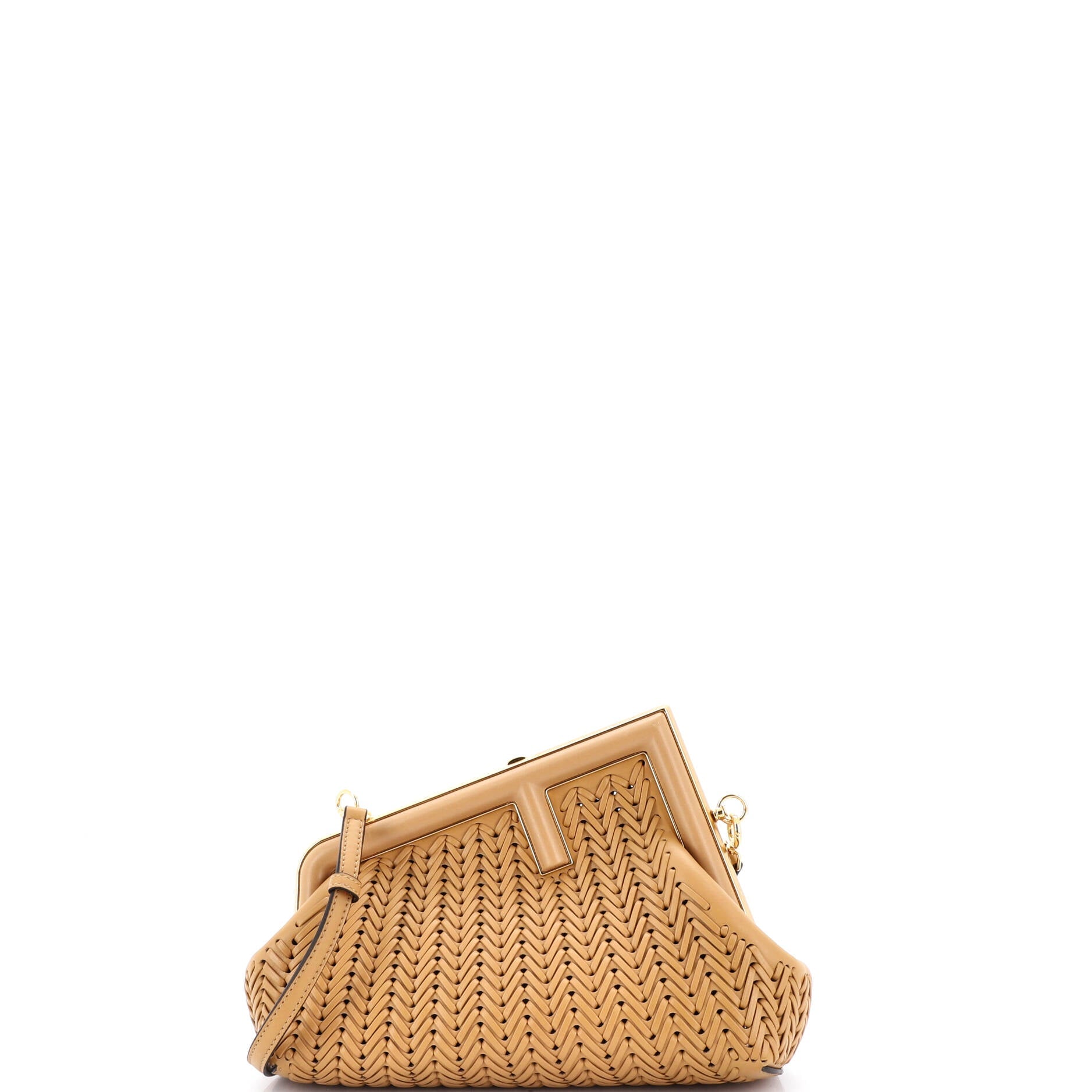 First Bag Woven Leather Small