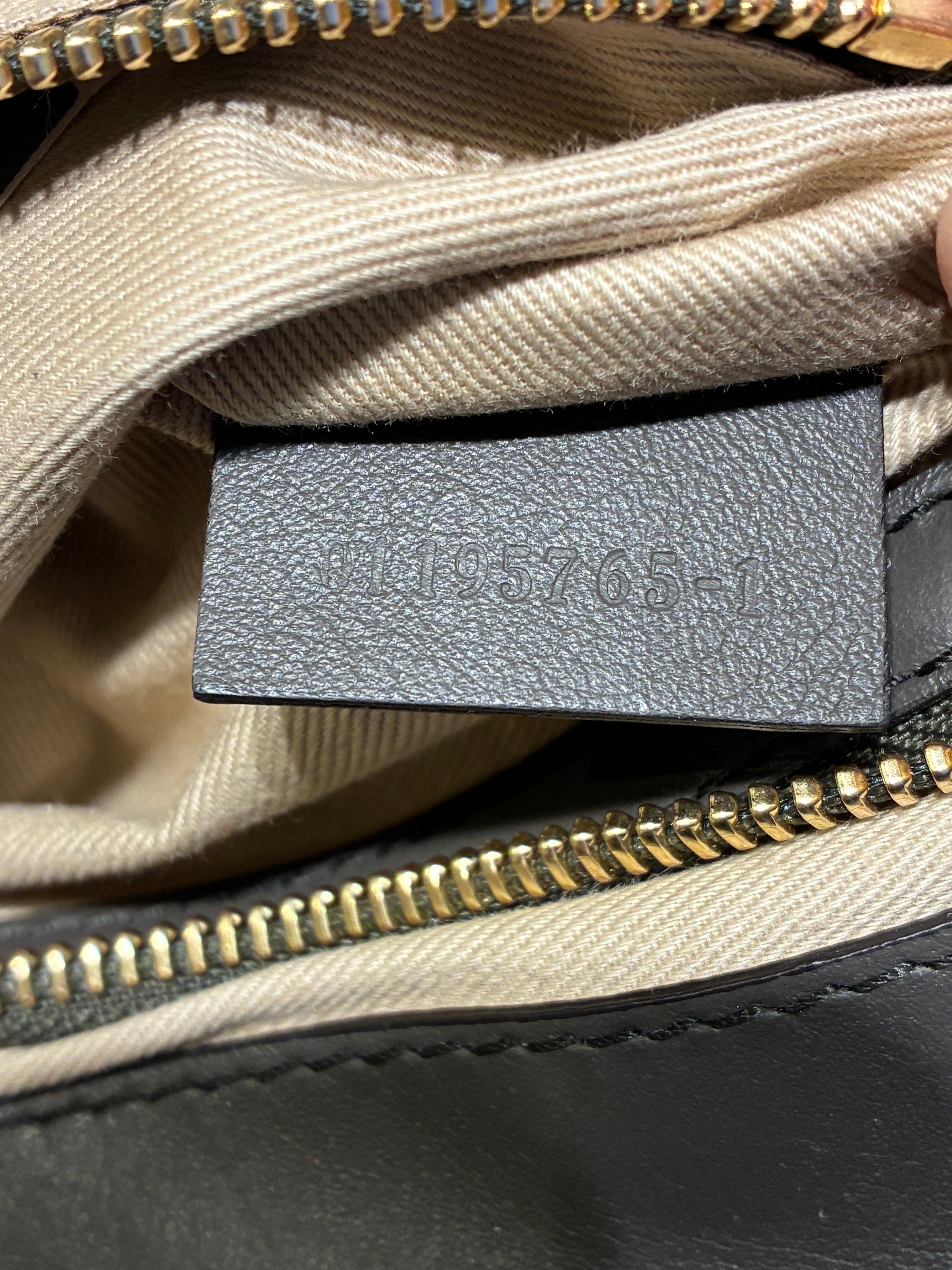 C Double Carry Bag Crocodile Embossed Leather Small