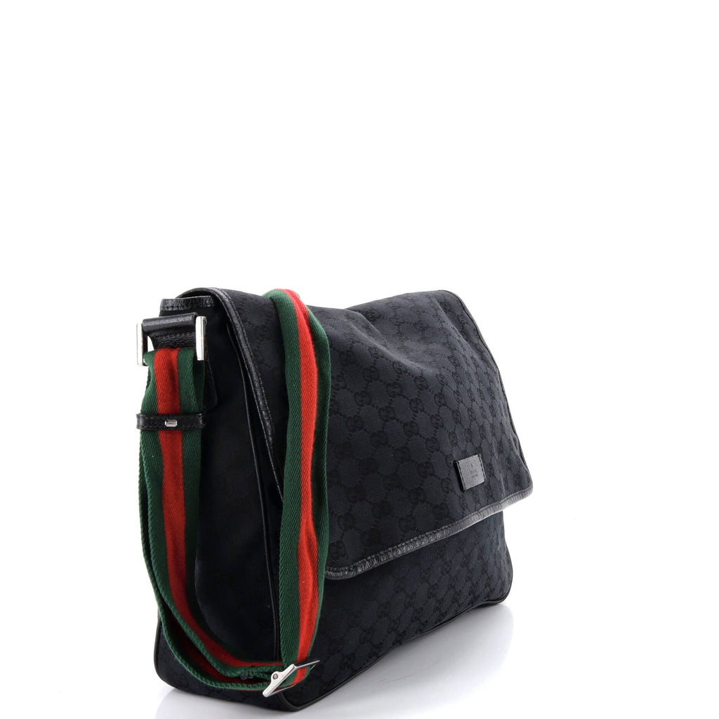 Web Strap Flap Messenger GG Canvas Medium