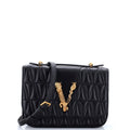 Virtus Flap Shoulder Bag Quilted Leather Small