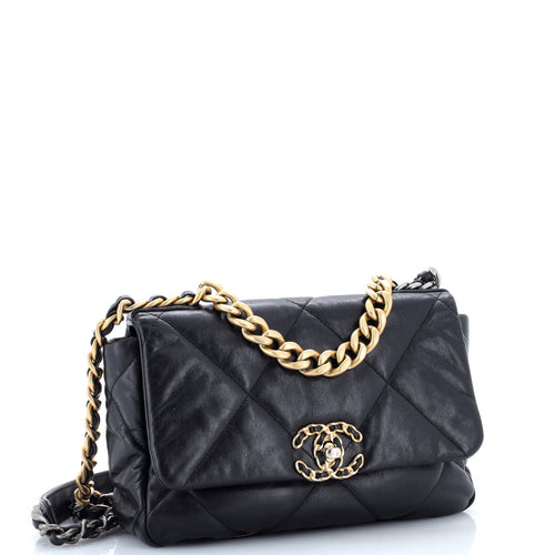 19 Flap Bag Quilted Leather Medium