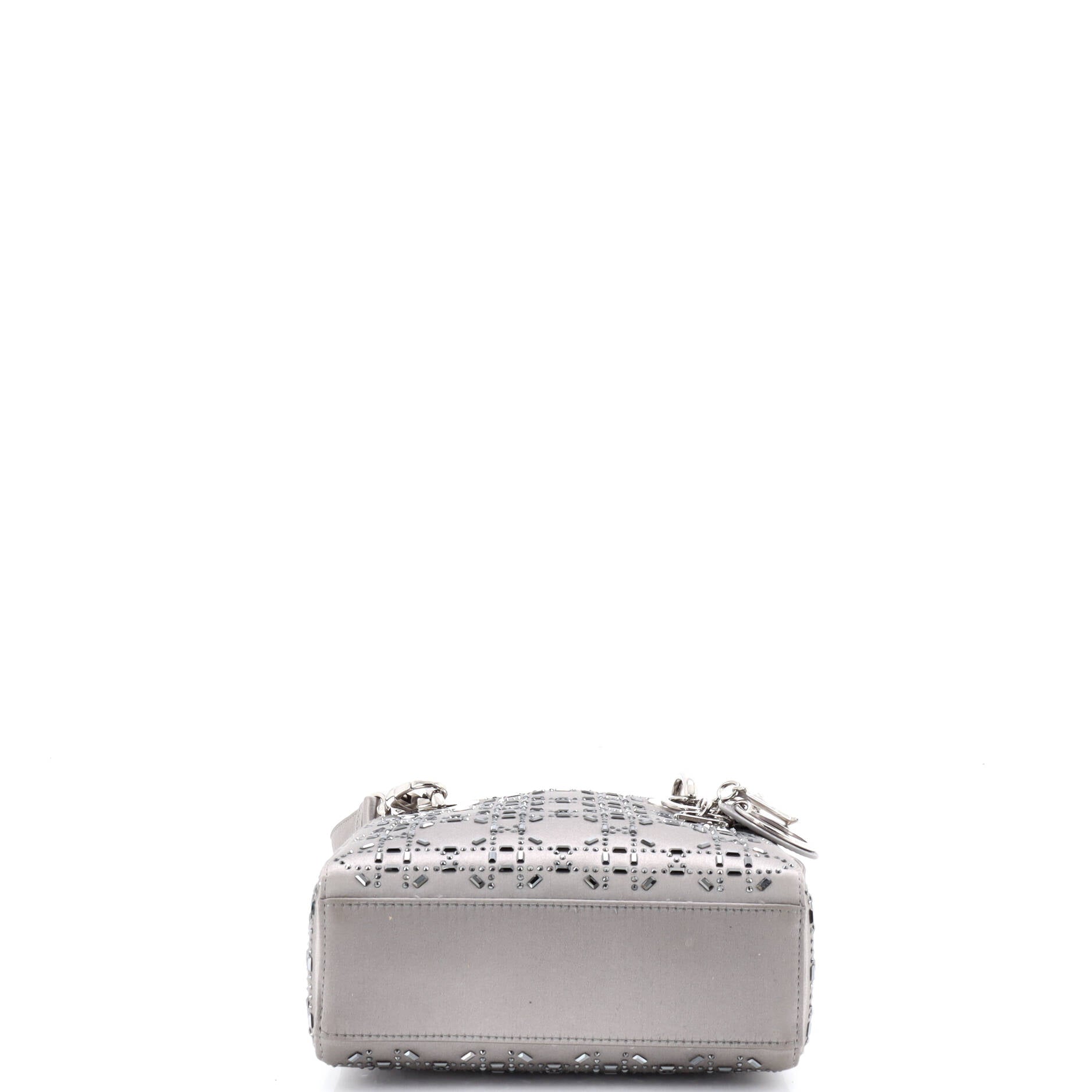 Lady Dior Bag Crystal Embellished Cannage Quilt Satin Mini