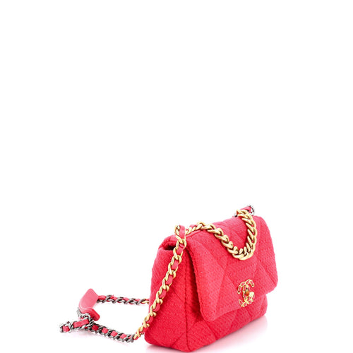 19 Flap Bag Quilted Tweed Medium