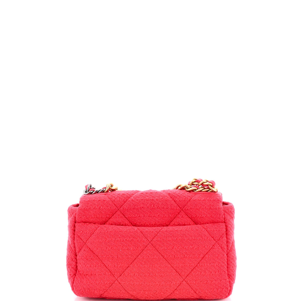 19 Flap Bag Quilted Tweed Medium