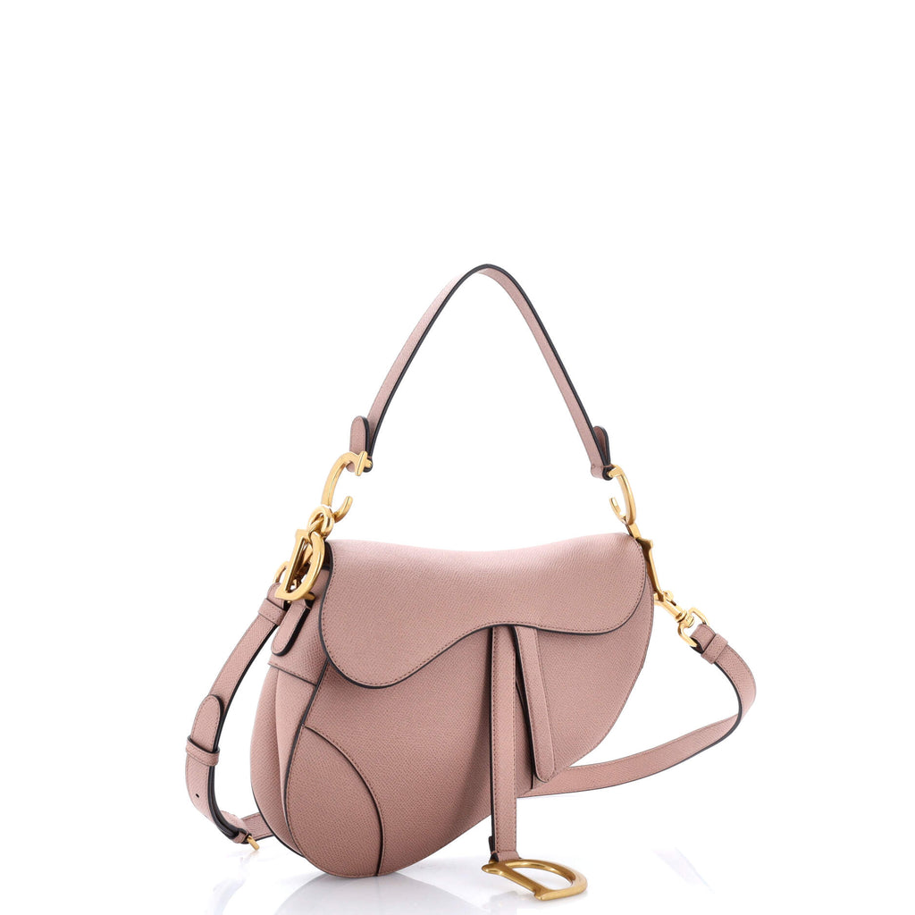 Saddle Handbag with Strap Leather Medium