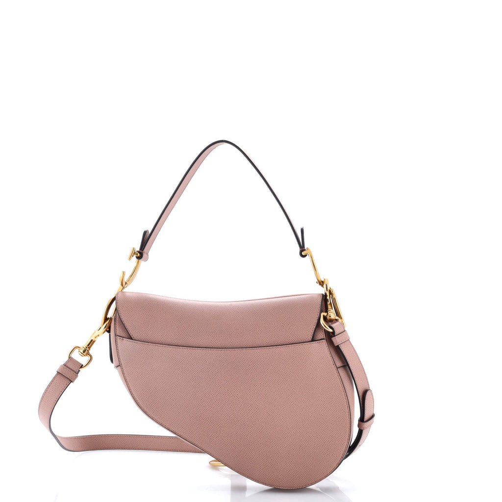 Saddle Handbag with Strap Leather Medium