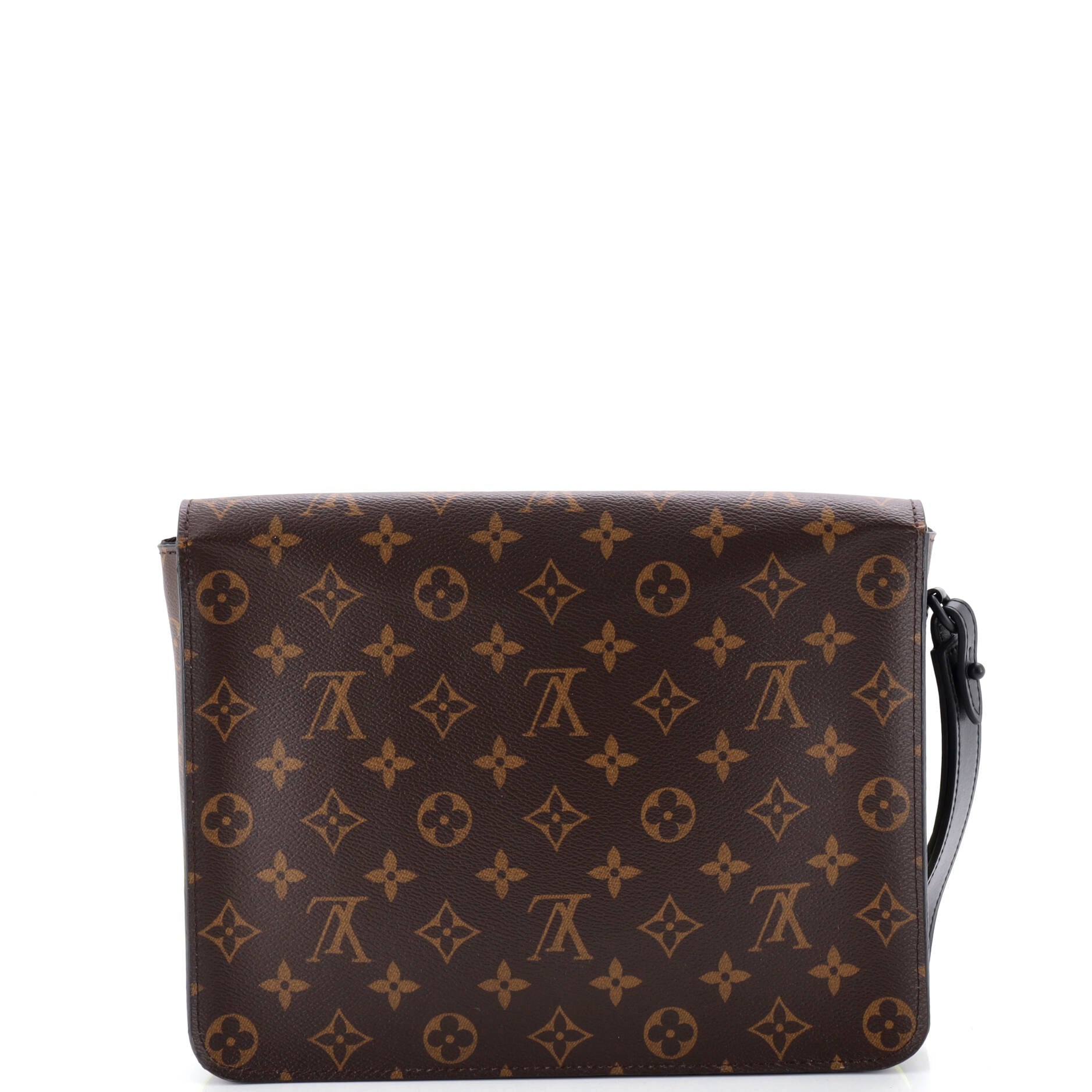 S Lock A4 Wristlet Pouch Macassar Monogram Canvas
