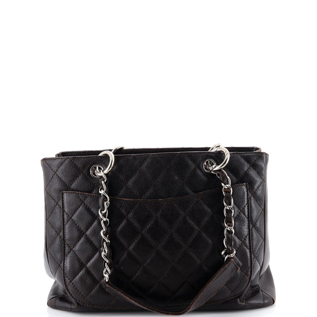 Grand Shopping Tote Quilted Caviar