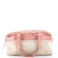 Lax Bowler Bag Leather and Woven Fabric