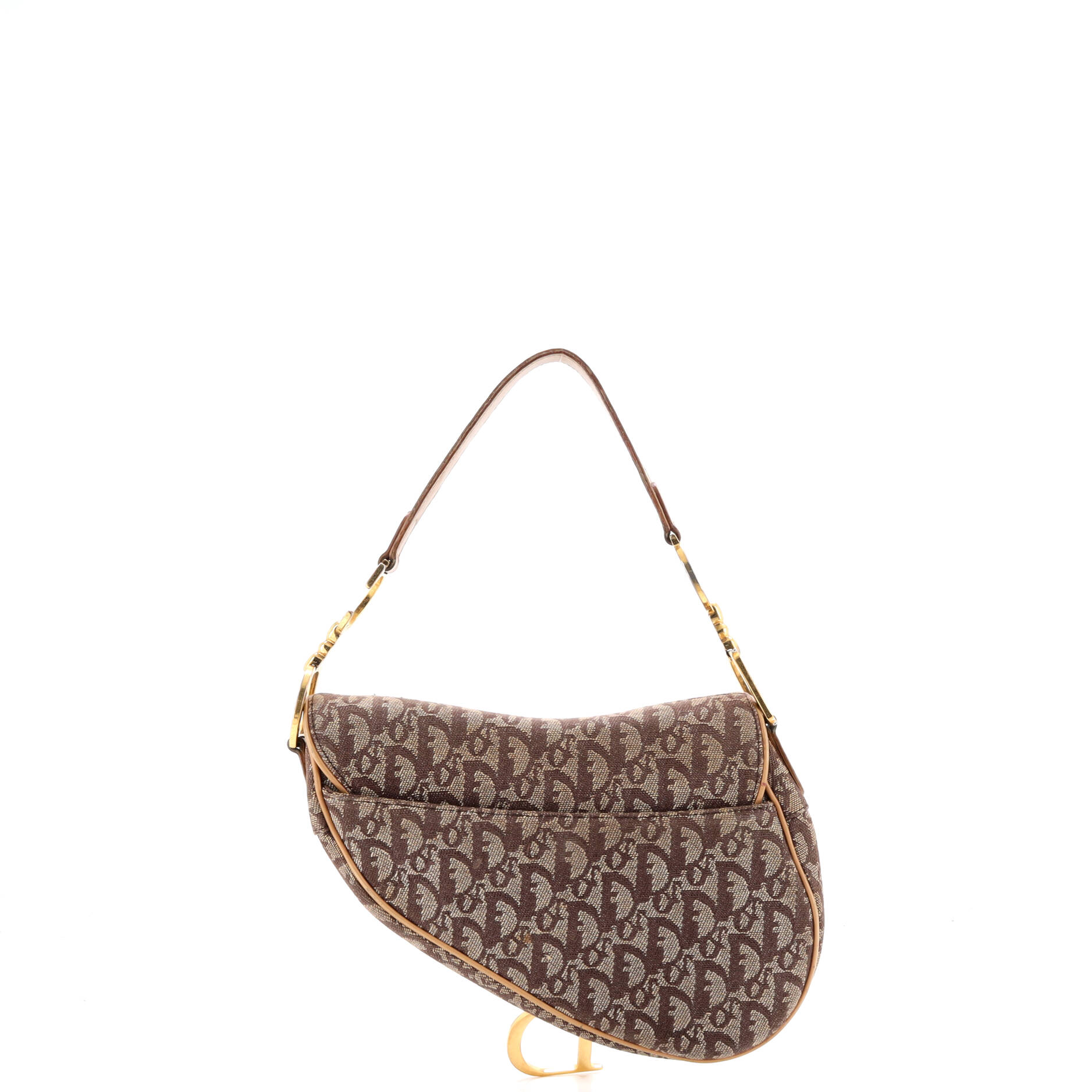 Vintage Saddle Bag Diorissimo Canvas Medium