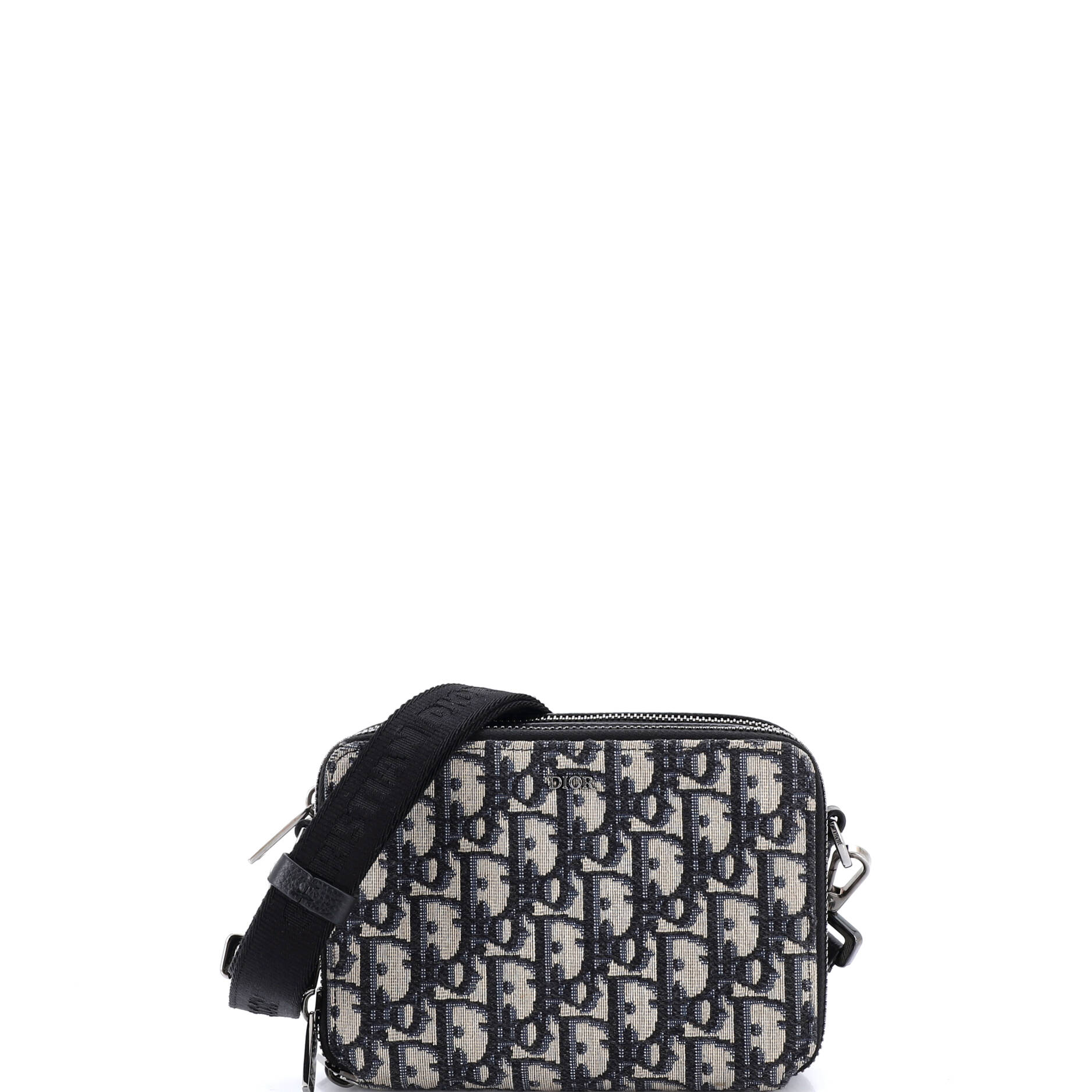 Double Zip Crossbody Pouch Oblique Canvas