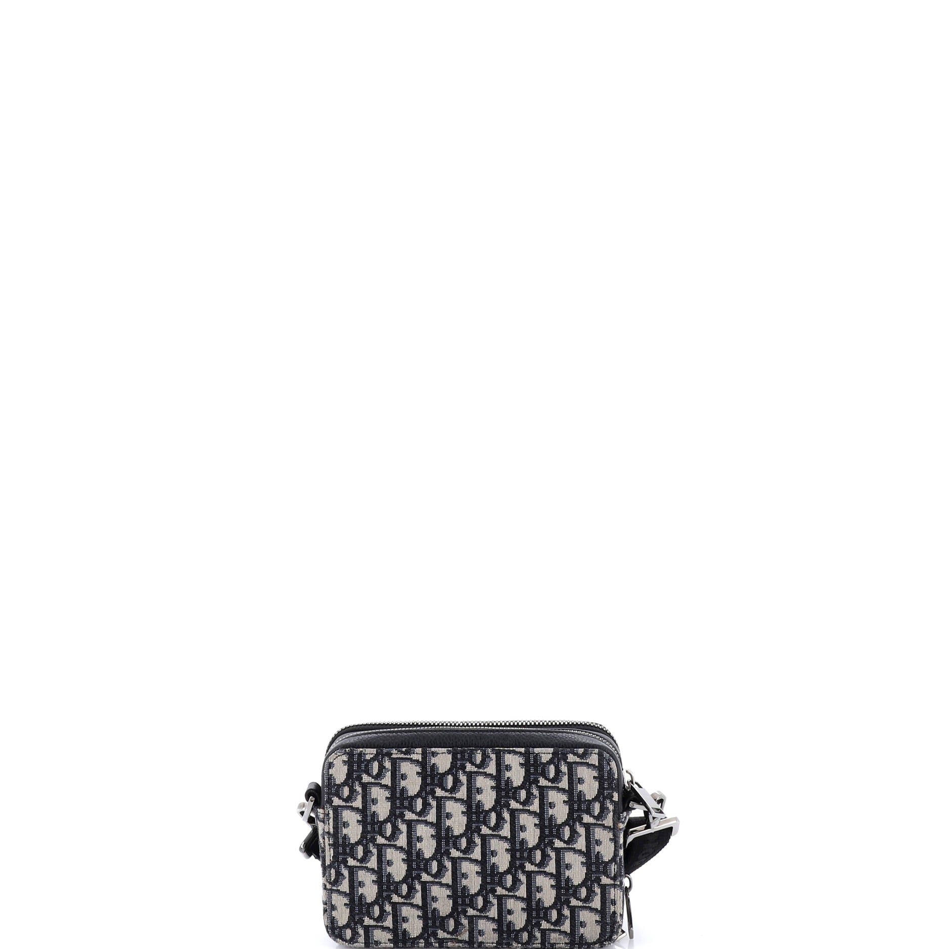 Double Zip Crossbody Pouch Oblique Canvas
