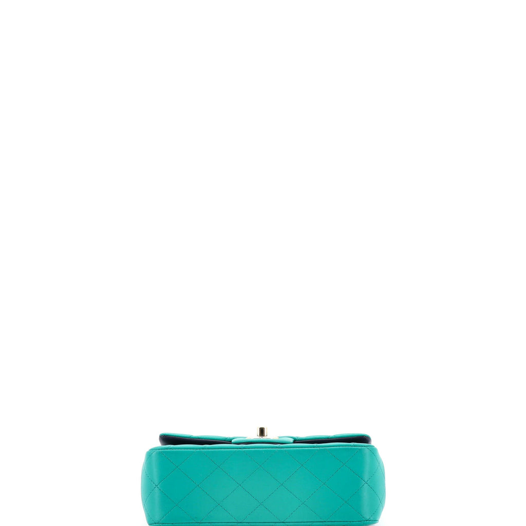 Classic Single Flap Top Handle Bag Quilted Lambskin Mini
