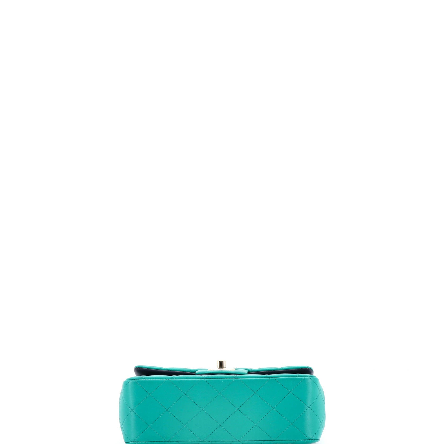 Classic Single Flap Top Handle Bag Quilted Lambskin Mini