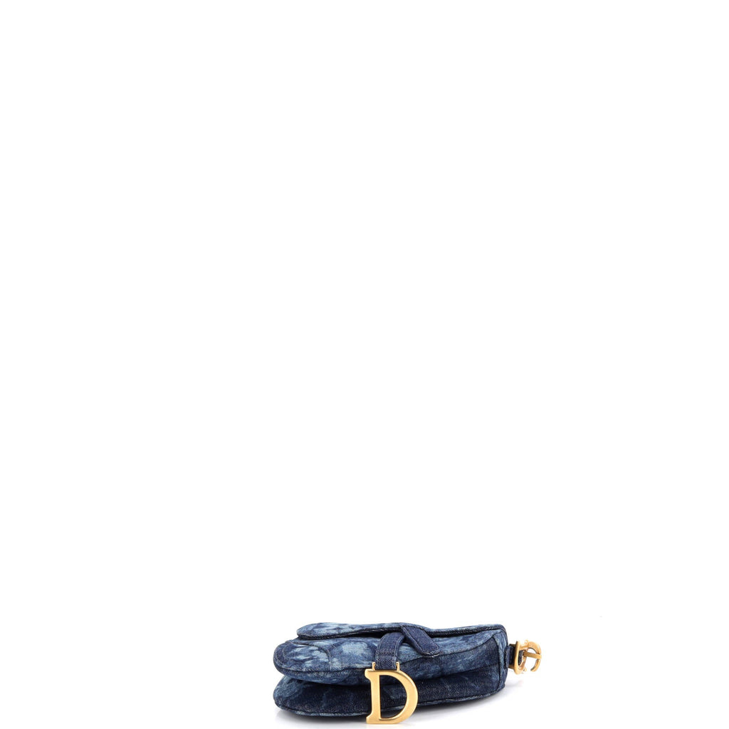 Saddle Handbag Tie Dye Printed Denim Mini