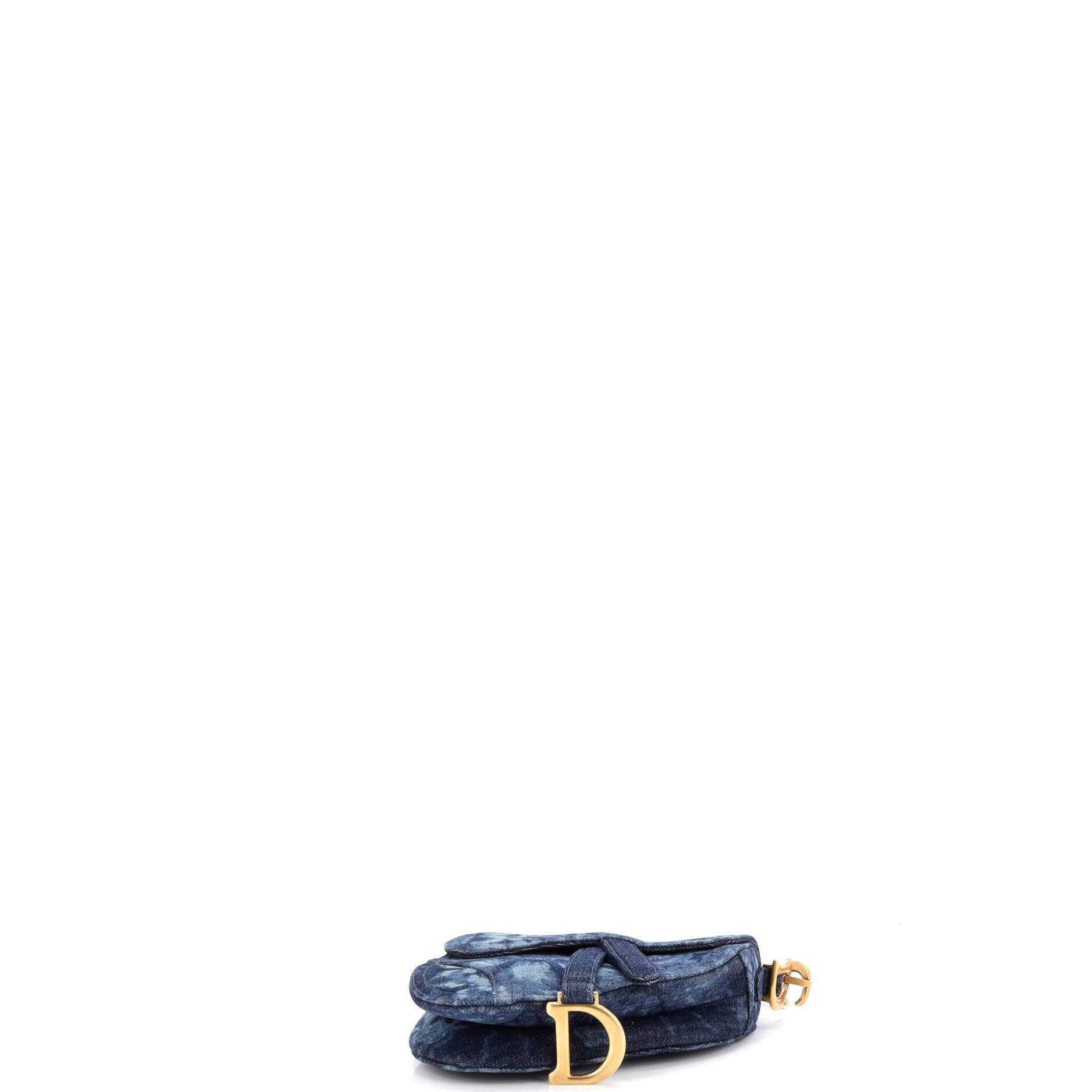 Saddle Handbag Tie Dye Printed Denim Mini
