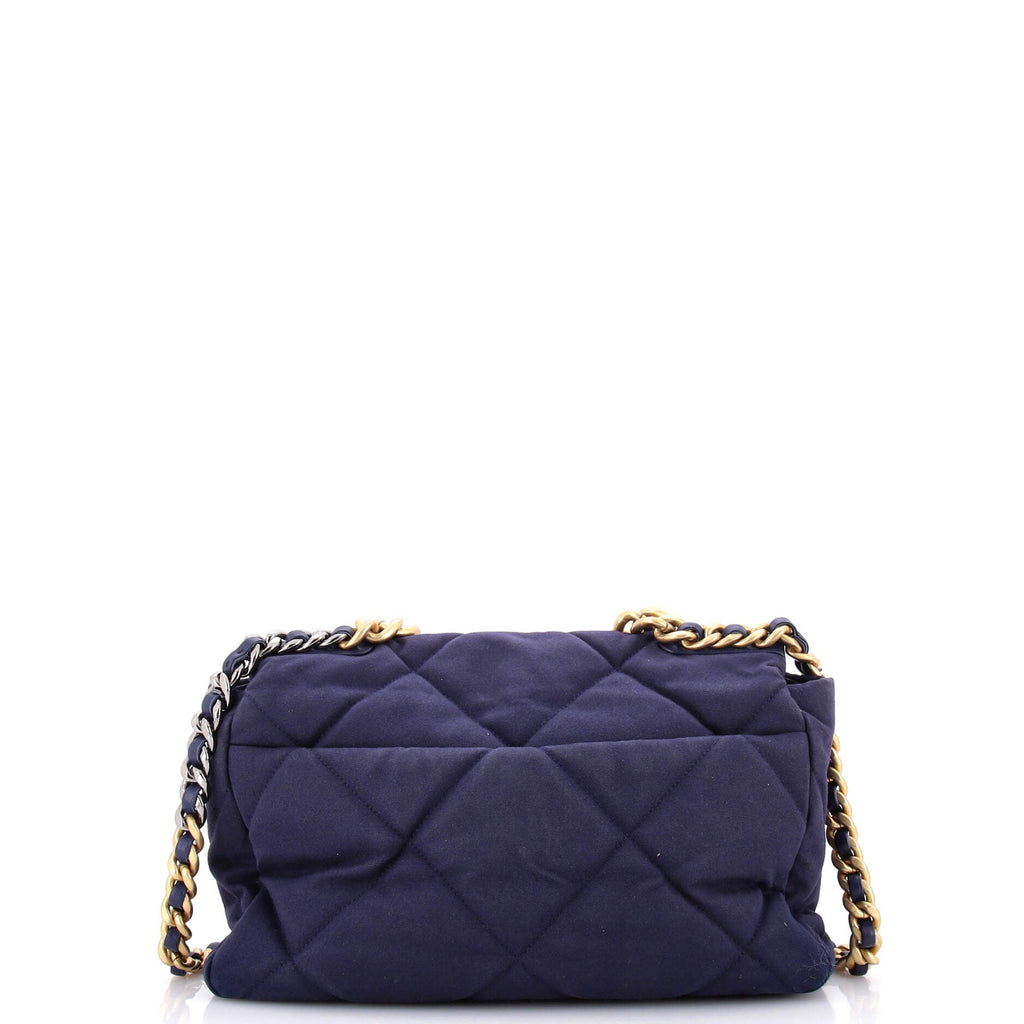 19 Flap Bag Quilted Canvas Large