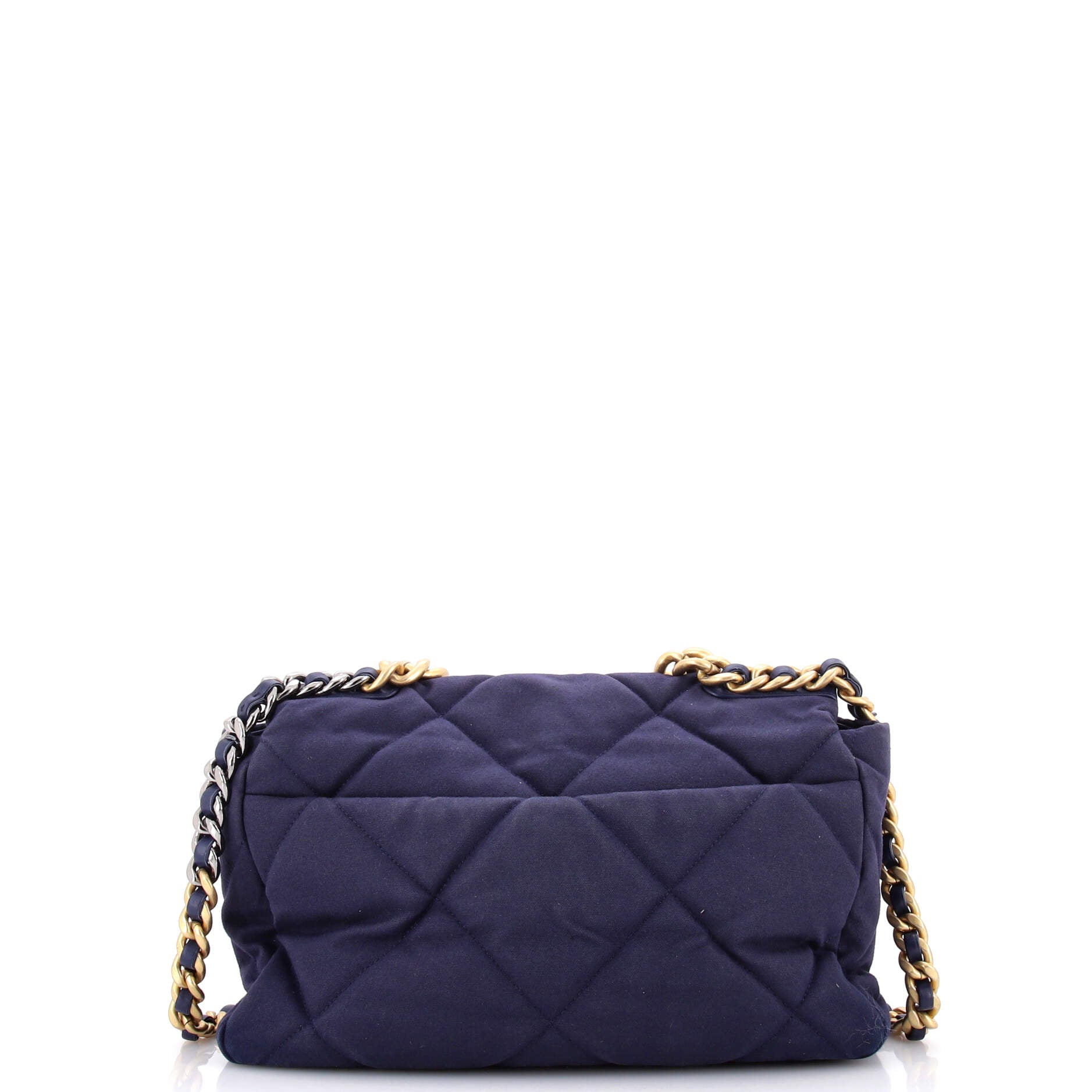 19 Flap Bag Quilted Canvas Large
