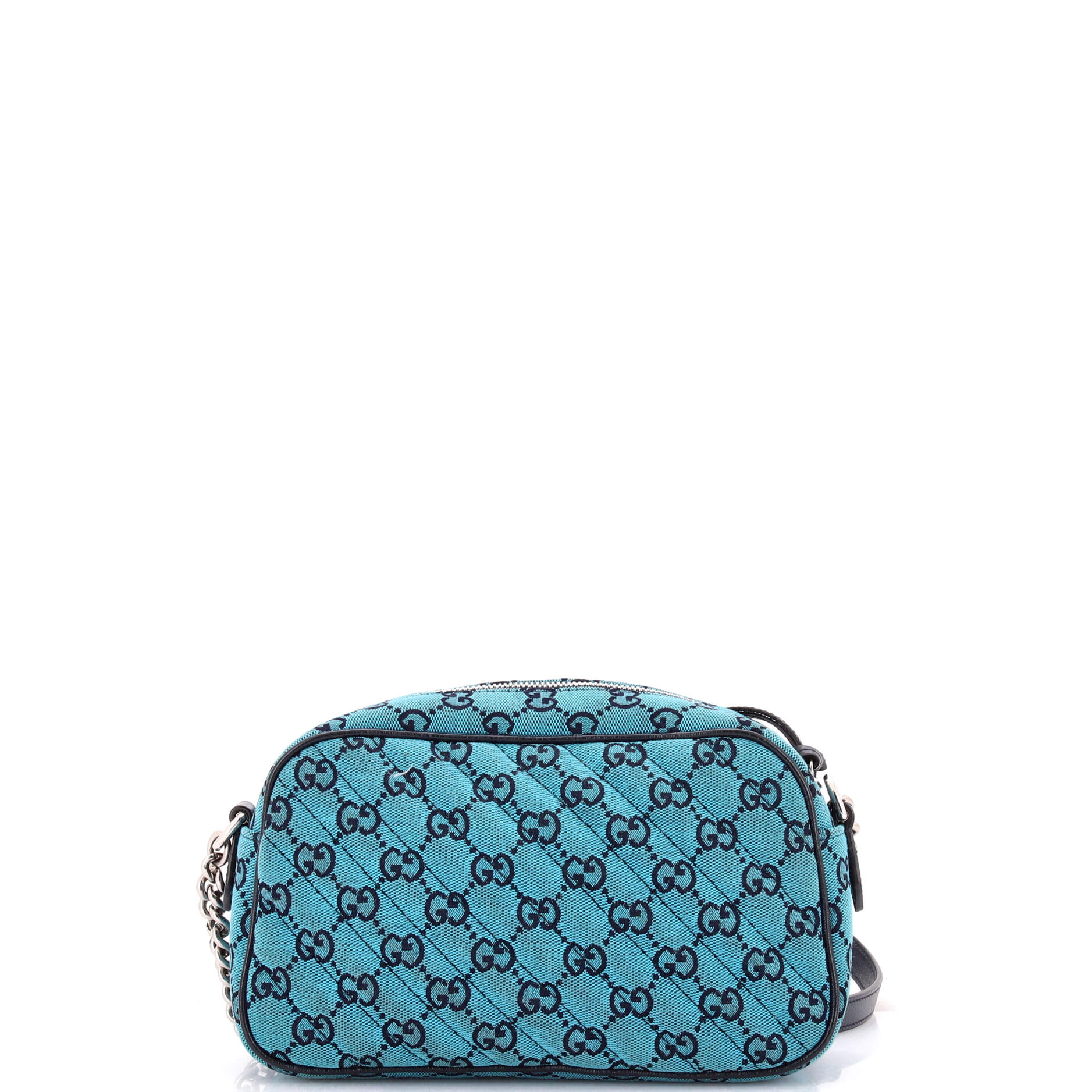 GG Marmont Shoulder Bag Diagonal Quilted GG Canvas with Leather Small